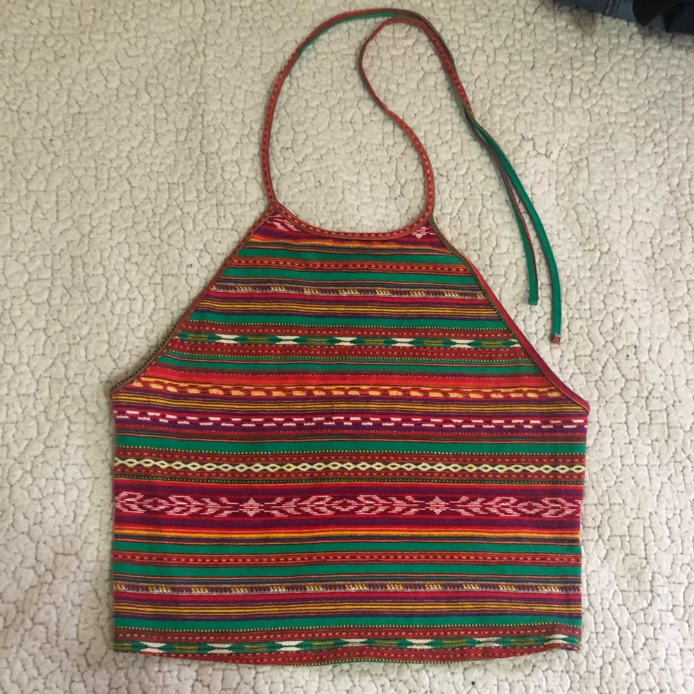 Aztec Multicolor Print Halter top